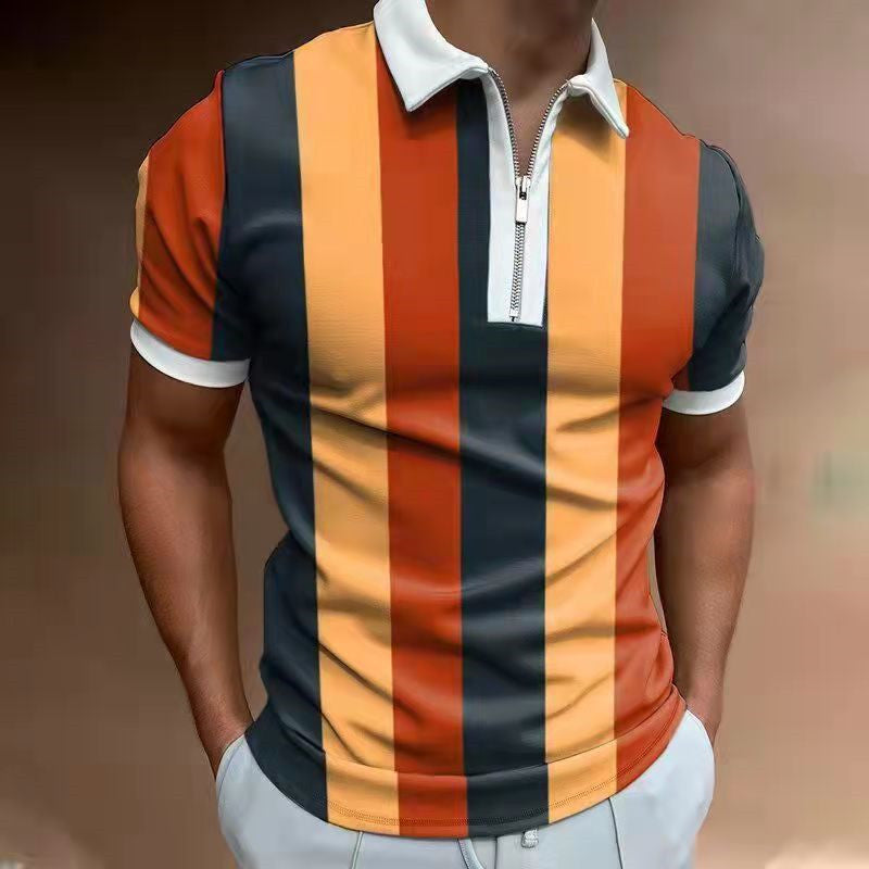 Men's Striped Polo