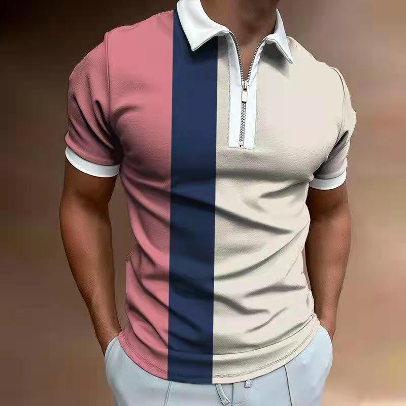 Men's Striped Polo