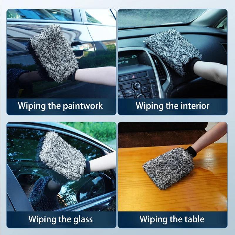 Microfiber Wheels Brush and Cleaning Gloves