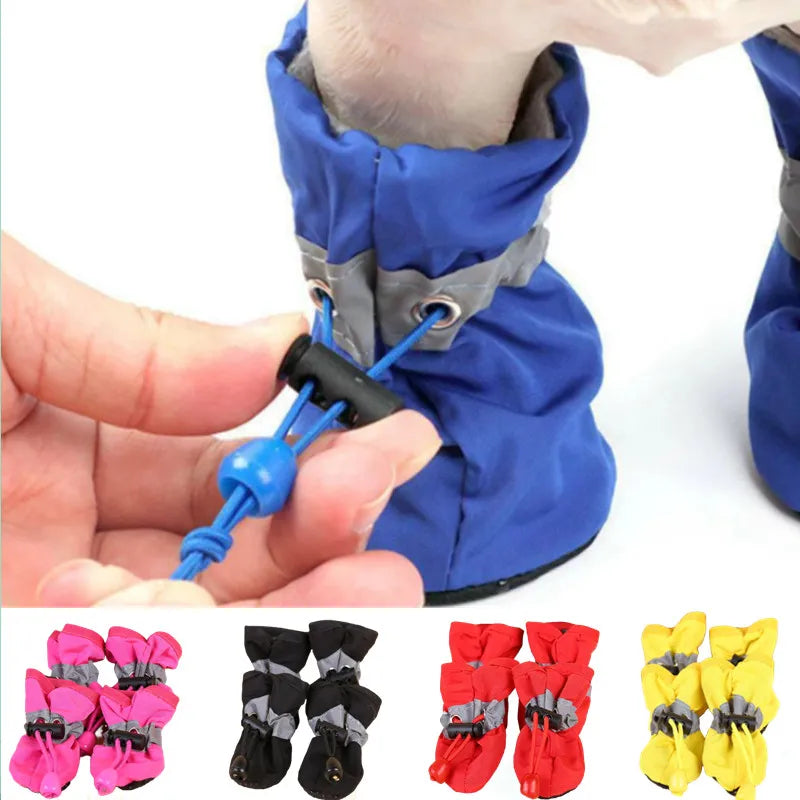 Waterproof Pet Dog Shoes (4pcs/set)