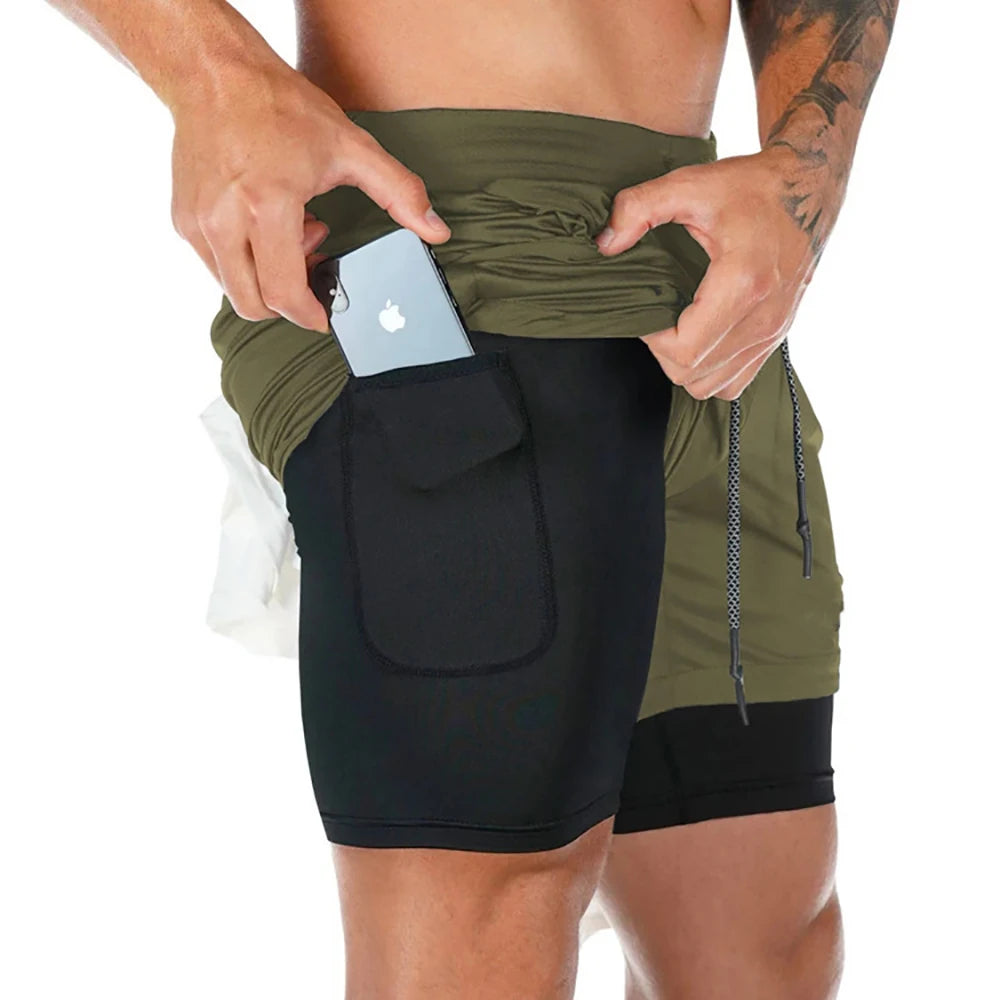 Men's 2-in-1 Sport Shorts - Gym Essentials