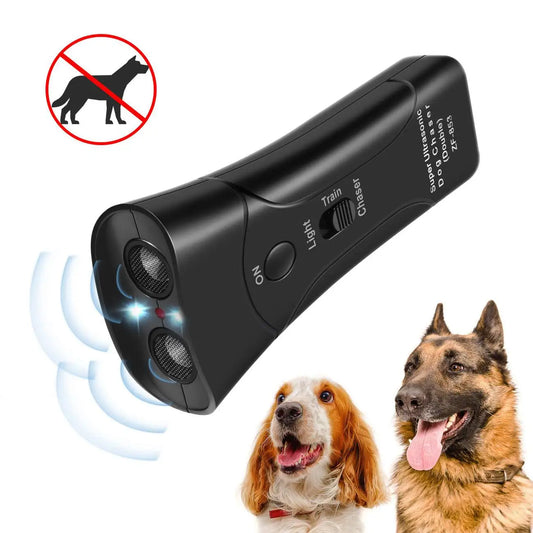 Ultrasonic Dog Bark Deterrent with LED Flashlight