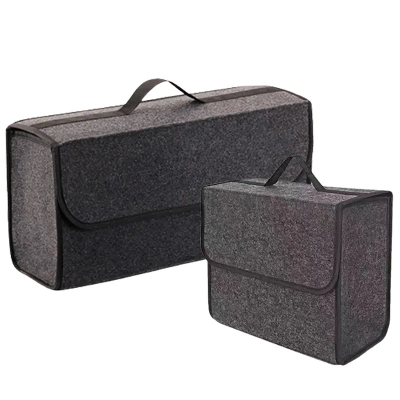 Gray Car Trunk Organizer Bag