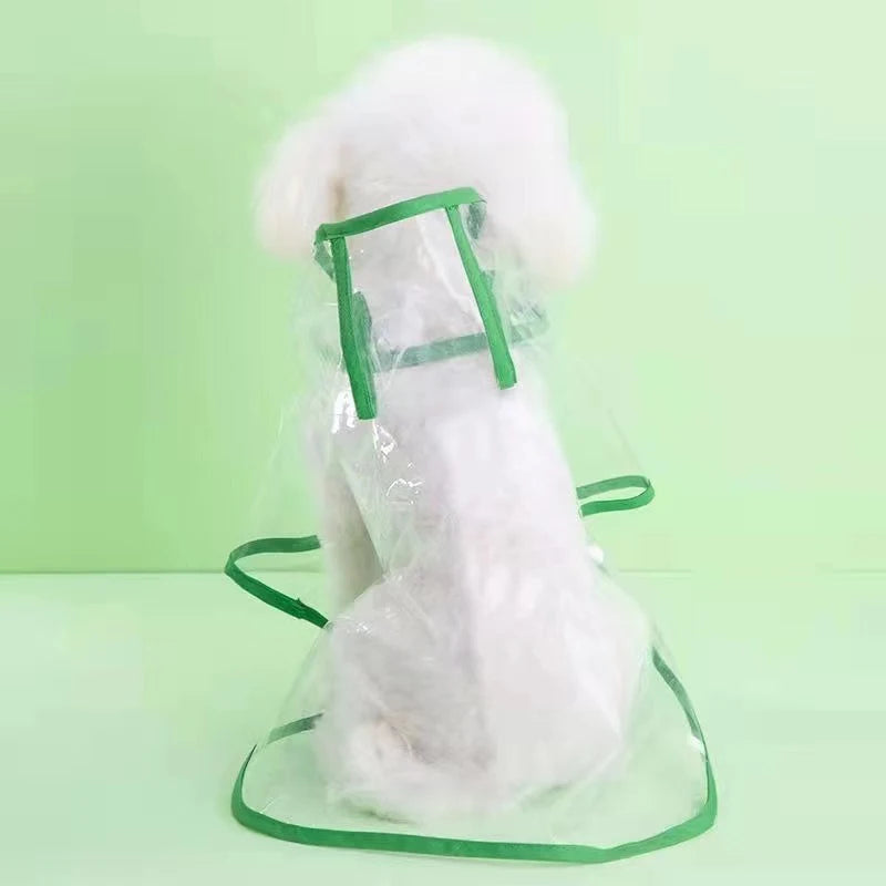 Transparent Hooded Raincoat for Dogs