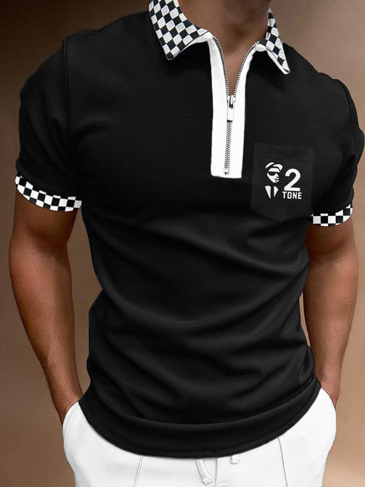 Men's Striped Polo